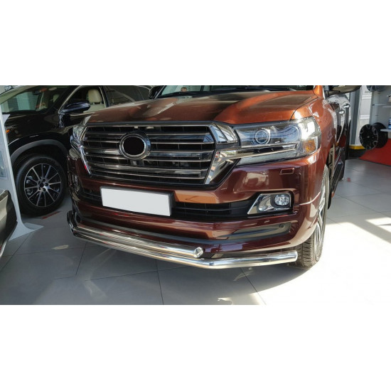 Передня дуга ST014 (2015-2024, нерж.) 70мм на 48мм для Toyota Land Cruiser 200