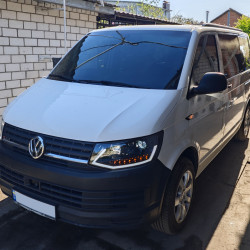 Передні фари LED з вогнями (Black, 2 шт) для Volkswagen T6