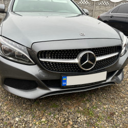 Передня решітка Diamond Silver 2014-2018, без камери для Mercedes C-сlass W205 рр