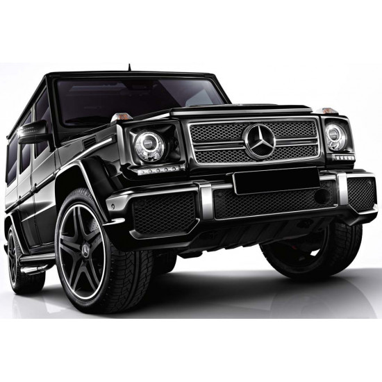 Передній бампер AMG G63/G65 (в зборі) G65 (чорна сітка) для Mercedes G сlass W463 1990-2018рр