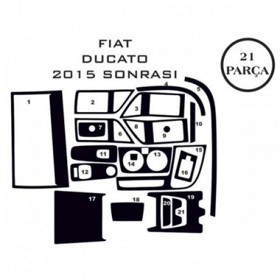 Накладки на панель (2014-2024) Дерево для Fiat Ducato 2006-2024 та 2014-2024 рр