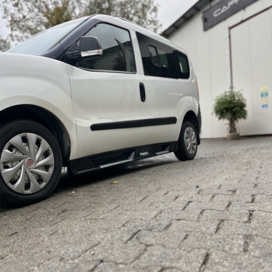 Бокові пороги Sorento тип (EuroCap) для Fiat Doblo II 2010-2022 рр