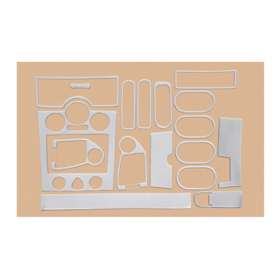 Накладки на панель 17 деталей (Meric, Туреччина) Алюміній для Renault Megane II 2004-2009 рр