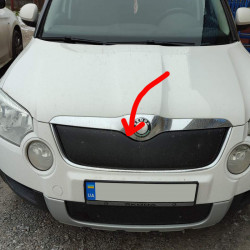 Зимова накладка на решітку (верхня, 2009-2013) Матова для Skoda Yeti рр