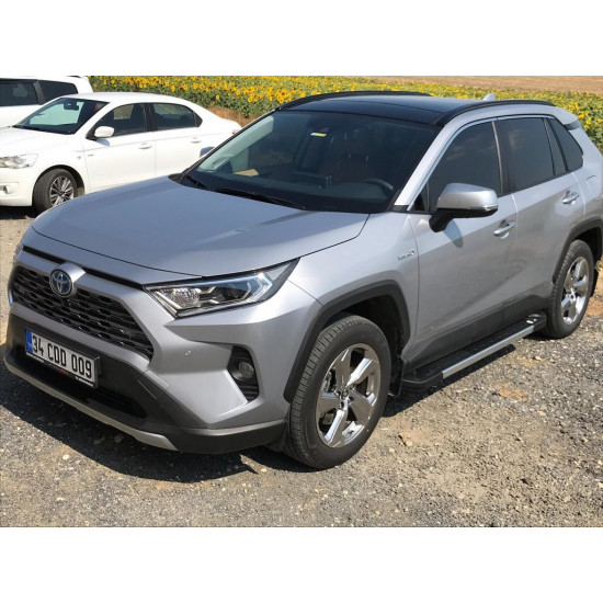 Бокові пороги RedLine V1 (2 шт., алюміній) для Toyota Rav 4 2019-2024