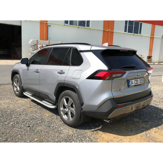 Бокові пороги Tayga V2 (2 шт., алюміній) для Toyota Rav 4 2019-2024