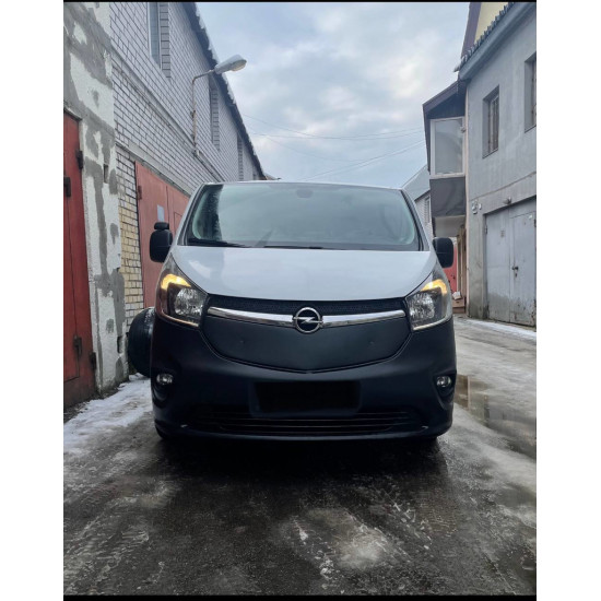 Зимова накладка на решітку Глянцева для Opel Vivaro 2015-2019 рр