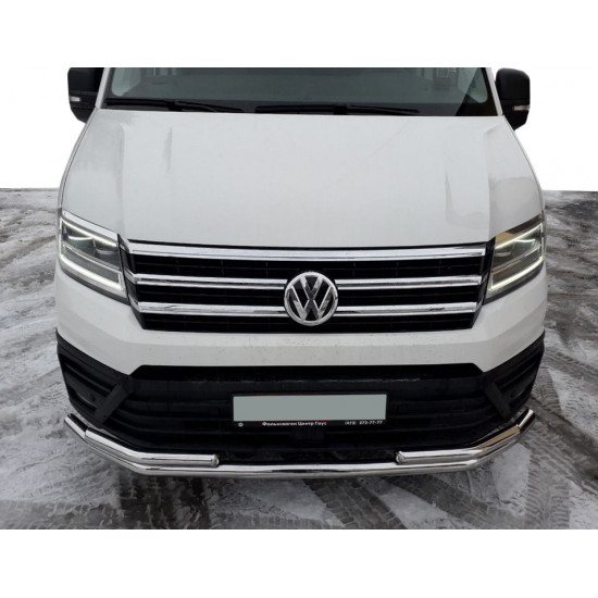 Передній захист ST085 (нерж) для Volkswagen Crafter 2017-2024 рр