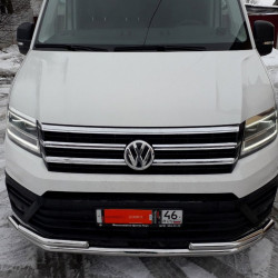 Передній захист ST085 (нерж) для Volkswagen Crafter 2017-2024 рр