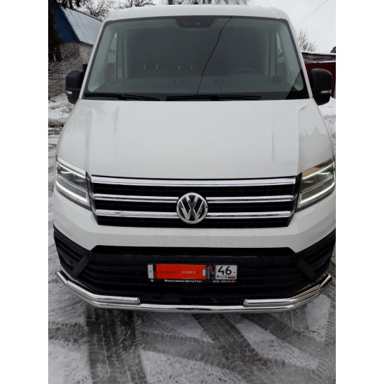 Передній захист ST085 (нерж) для Volkswagen Crafter 2017-2024 рр