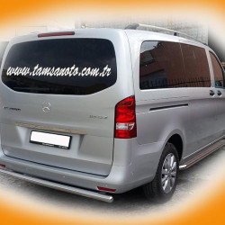 Задній захист кути AK003 (нерж.) для Mercedes Vito / V-class W447 2014-2024 рр