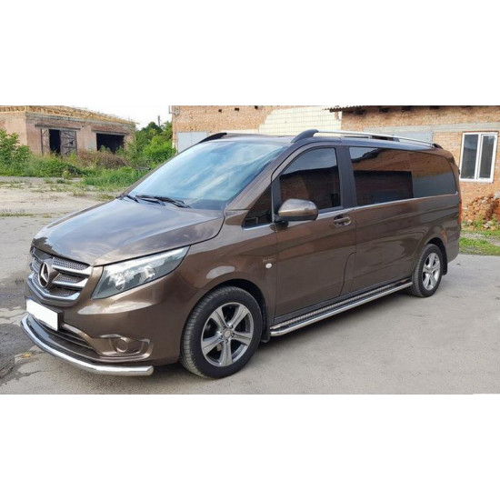 Передній захист ST008 (нерж.) для Mercedes Vito / V-class W447 2014-2024 рр