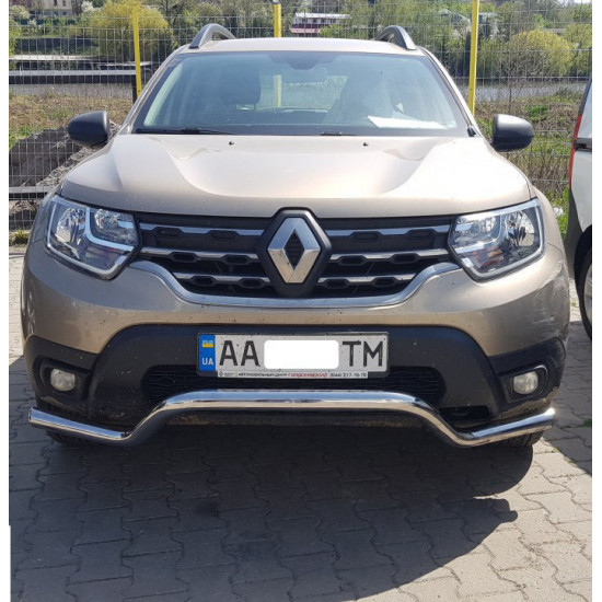 Кенгурятник WT008 (нерж.) для Renault Duster 2018-2024 рр