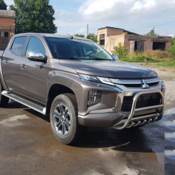 Кенгурятник WT003 (нерж) для Mitsubishi L200 2015-2024 рр