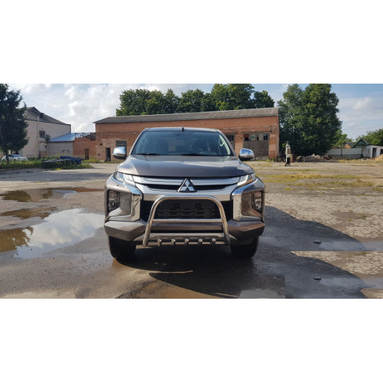 Кенгурятник WT003 (нерж) для Mitsubishi L200 2015-2024 рр