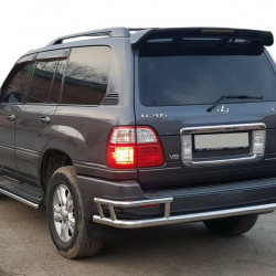 Задній захист AK009-15 (нерж.) для Lexus LX470