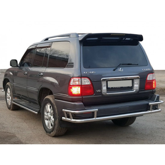 Задній захист AK009-15 (нерж.) для Lexus LX470