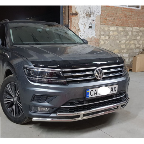 Передній захист ST016 (нерж) для Volkswagen Tiguan 2016-2024