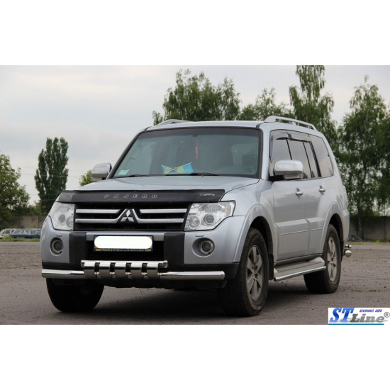 Передній захист ST015-13 (нерж.) для Mitsubishi Pajero Wagon IV