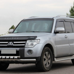 Передній захист ST015-13 (нерж.) для Mitsubishi Pajero Wagon IV