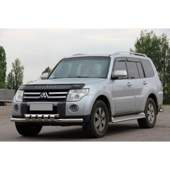 Передній захист ST015-13 (нерж.) для Mitsubishi Pajero Wagon IV