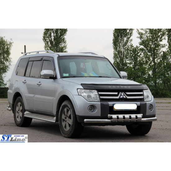 Передній захист ST015-13 (нерж.) для Mitsubishi Pajero Wagon IV