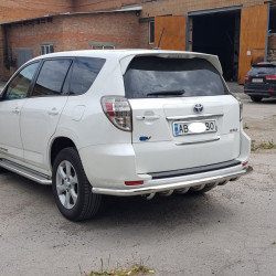 Задній захист AK005-15 (2 шт., нерж) для Toyota Rav 4 2006-2013 років