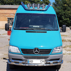 Передній захист ST015-2 (нерж.) для Mercedes Sprinter W901-905 1995-2006 рр