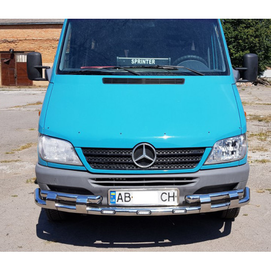 Передній захист ST015-2 (нерж.) для Mercedes Sprinter W901-905 1995-2006 рр