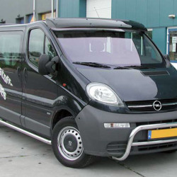 Козирьок на лобове скло (чорний глянець, 5мм) для Renault Trafic 2001-2015 рр