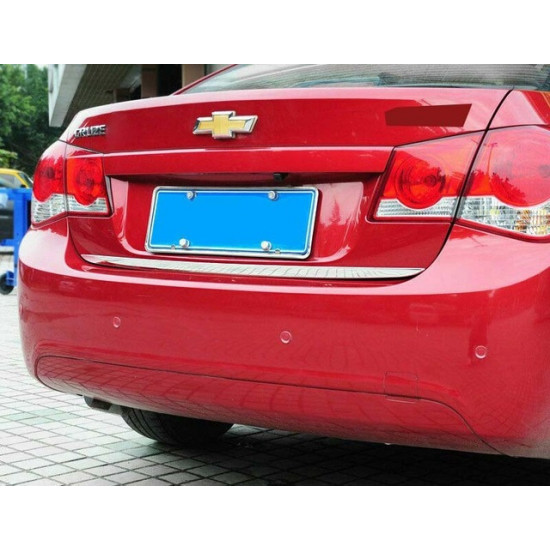 Накладка на кромка багажника (нерж.) HB, Carmos - Турецька сталь для Chevrolet Cruze 2009-2015 рр