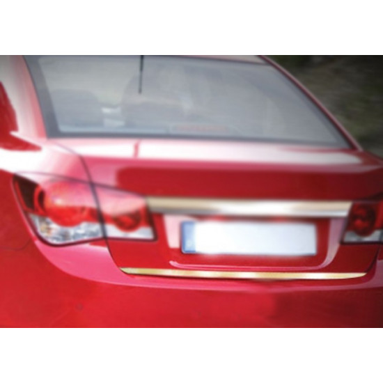 Накладка на кромка багажника (нерж.) HB, Carmos - Турецька сталь для Chevrolet Cruze 2009-2015 рр