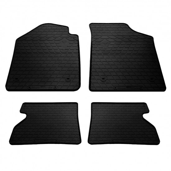 Гумові килимки (Stingray) 4 шт, Premium - без запаху гуми для Renault Kangoo 1998-2008 рр Гумові килимки (Stingray) 4 шт, Premium - без запаху гуми для Renault Kangoo 1998-2008 рр