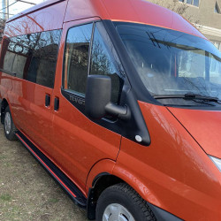 Бокові пороги Maya Red (2 шт., алюміній) Коротка база для Ford Transit 2000-2014 рр