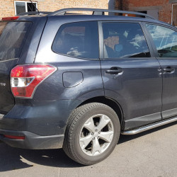 Бокові пороги Premium (2 шт., нерж.) Ø60 для Subaru Forester 2013-2018 рр