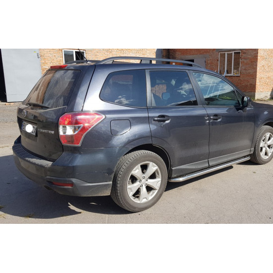 Бокові пороги Premium (2 шт., нерж.) Ø60 для Subaru Forester 2013-2018 рр