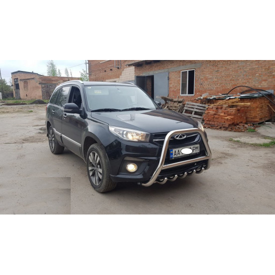 Кенгурятник WT009 (нерж) для Chery Tiggo 3