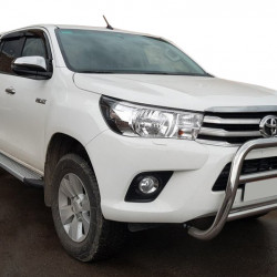 Кенгурятник WT007 (нерж) для Toyota Hilux 2015-2024 рр