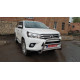 Кенгурятник WT007 (нерж) для Toyota Hilux 2015-2024 рр