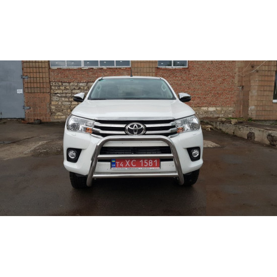 Кенгурятник WT007 (нерж) для Toyota Hilux 2015-2024 рр