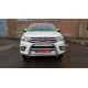 Кенгурятник WT007 (нерж) для Toyota Hilux 2015-2024 рр