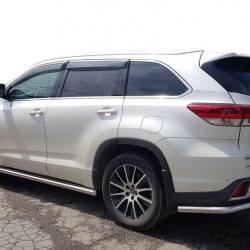 Задні куточки (2 шт., нерж) для Toyota Highlander 2013-2019 рр