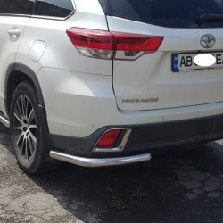 Задні куточки (2 шт., нерж) для Toyota Highlander 2013-2019 рр