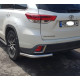 Задні куточки (2 шт., нерж) для Toyota Highlander 2013-2019 рр