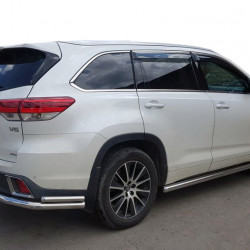 Задній захист AK005-2 (2 шт., нерж) для Toyota Highlander 2013-2019 рр