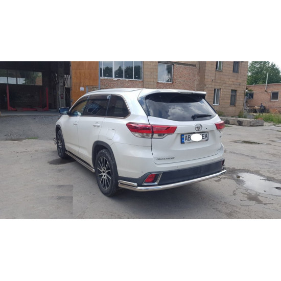 Задній захист AK005-2 (2 шт., нерж) для Toyota Highlander 2013-2019 рр