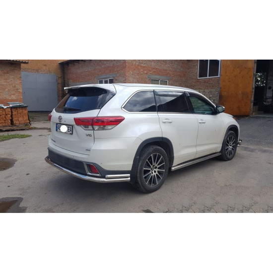 Задній захист AK005-2 (2 шт., нерж) для Toyota Highlander 2013-2019 рр