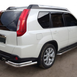 Задні кути AK003-Double (2 шт., нерж.) для Nissan X-trail T31 2007-2014рр