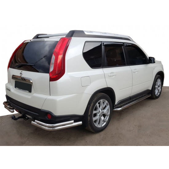 Задні кути AK003-Double (2 шт., нерж.) для Nissan X-trail T31 2007-2014рр