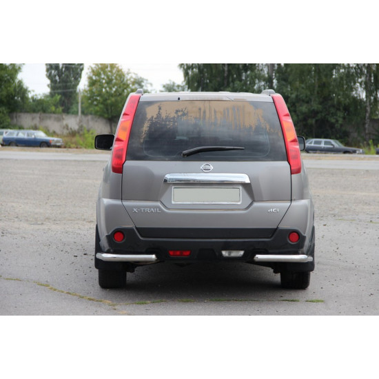 Задні кути AK003-Double (2 шт., нерж.) для Nissan X-trail T31 2007-2014рр